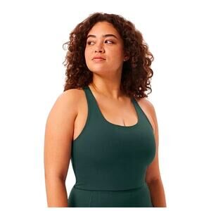Girlfriend Collective Paloma Sports Bra Hunter Green Large NWT
